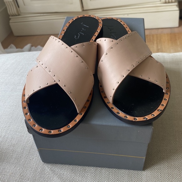 Free people & Neiman Marcus BNWT Lola Cruz Nude Statement flat sandal 🔥🌈 - Picture 7 of 12